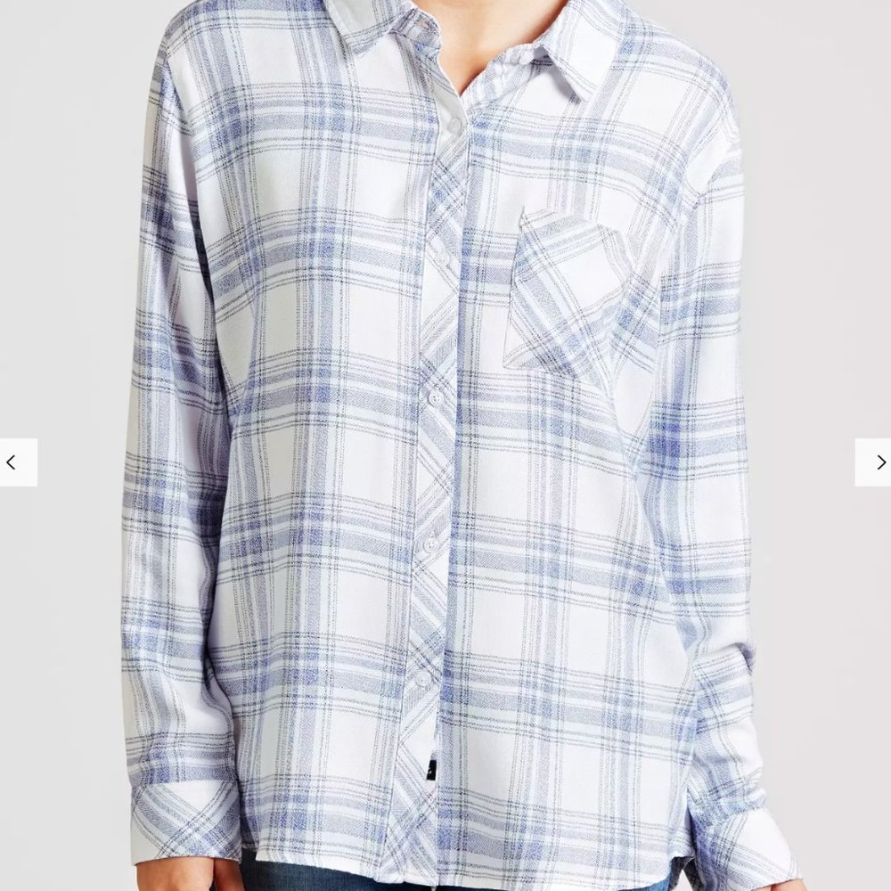Rails Blue Plaid Button Down - image 1